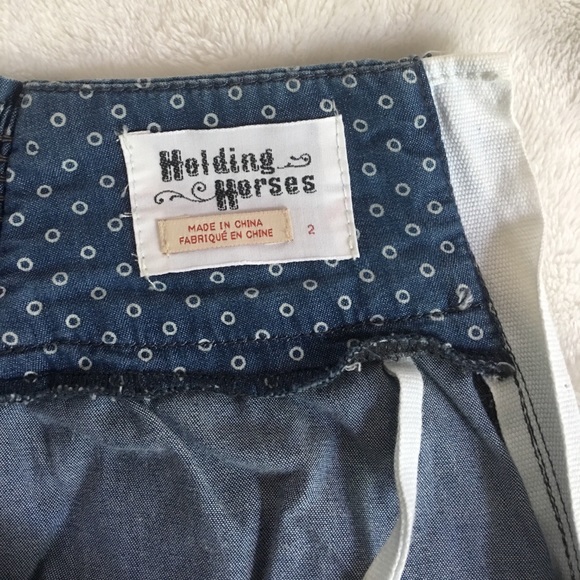 Anthropologie Holding Horses Denim A Line Skirt - Picture 5 of 7